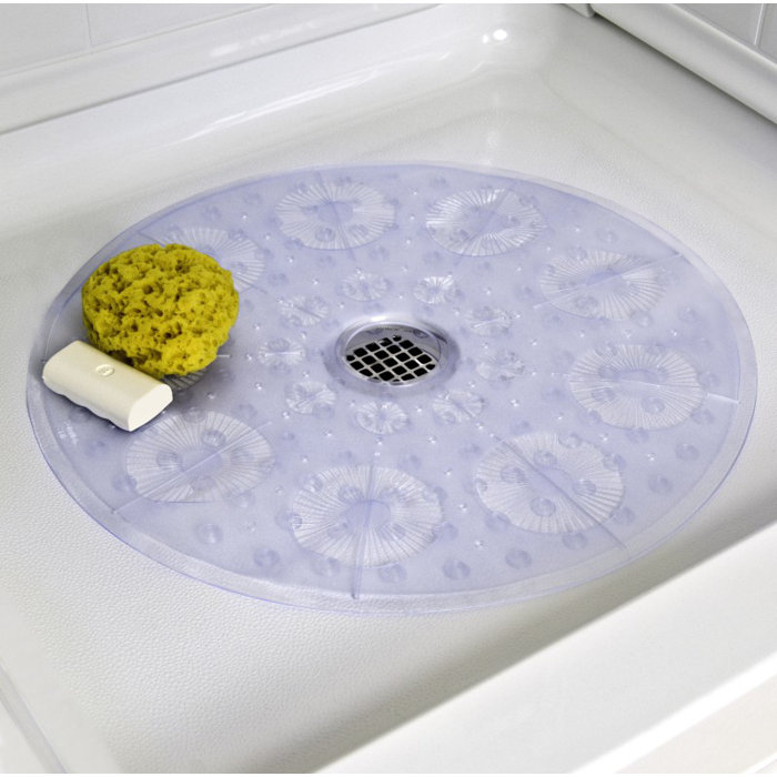 Rebrilliant Lisbon Round Circle Plastic/Vinyl NonSlip Shower mat